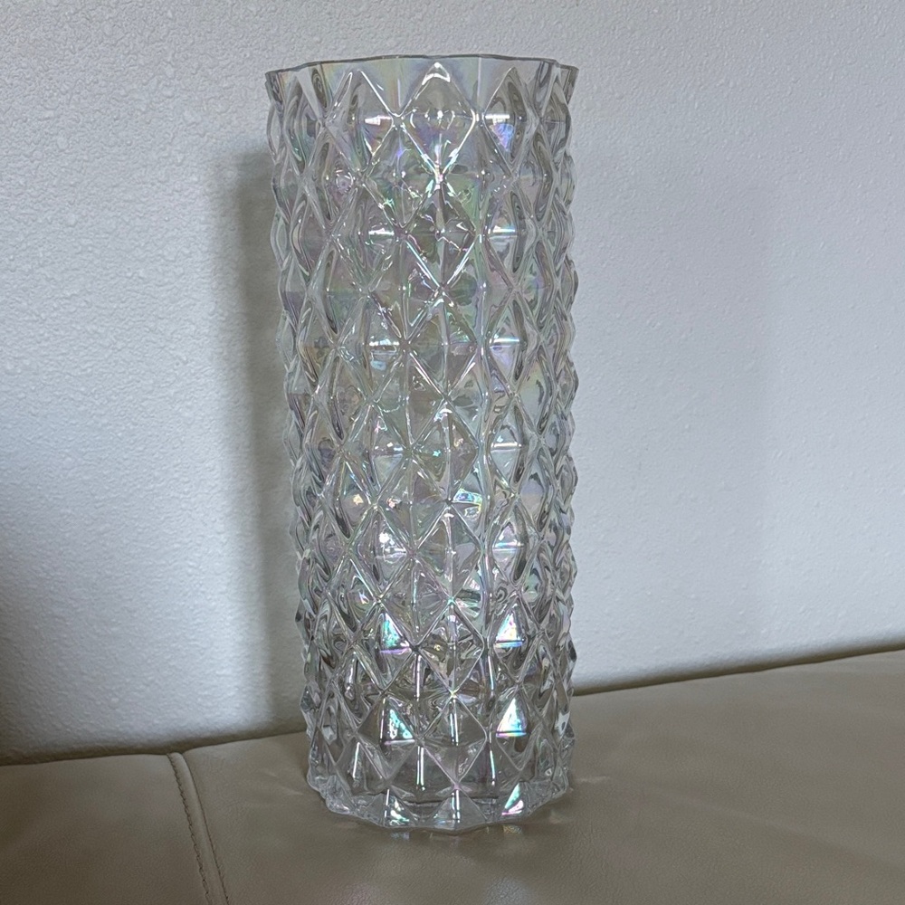Iridescent Diamond Vase